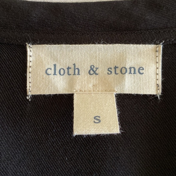 Anthropologie Cloth & Stone V Neck Short Sleeve Rayon pullover blouse Small - Picture 6 of 14